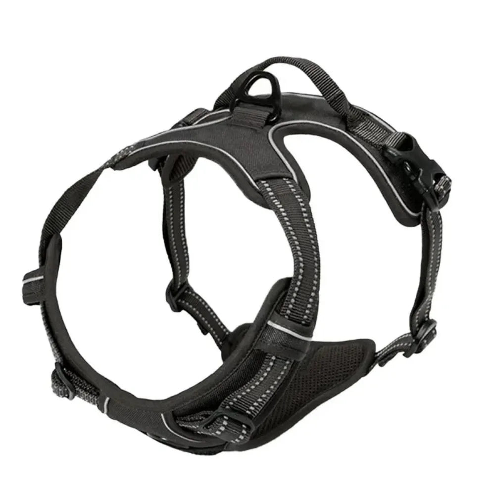 Reflective breathable nylon vest harness for small to large dogs