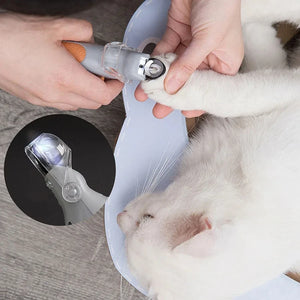LED nail clippers for trimming dog and cat claws