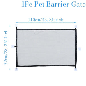 Foldable breathable mesh safety gate for dogs
