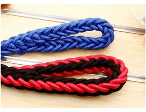 Braided nylon rope leash for medium to large dogs