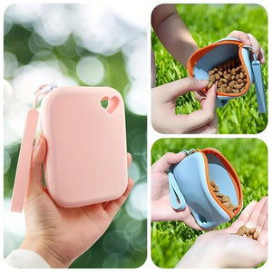 Waterproof silicone treat pouch for dog training walks