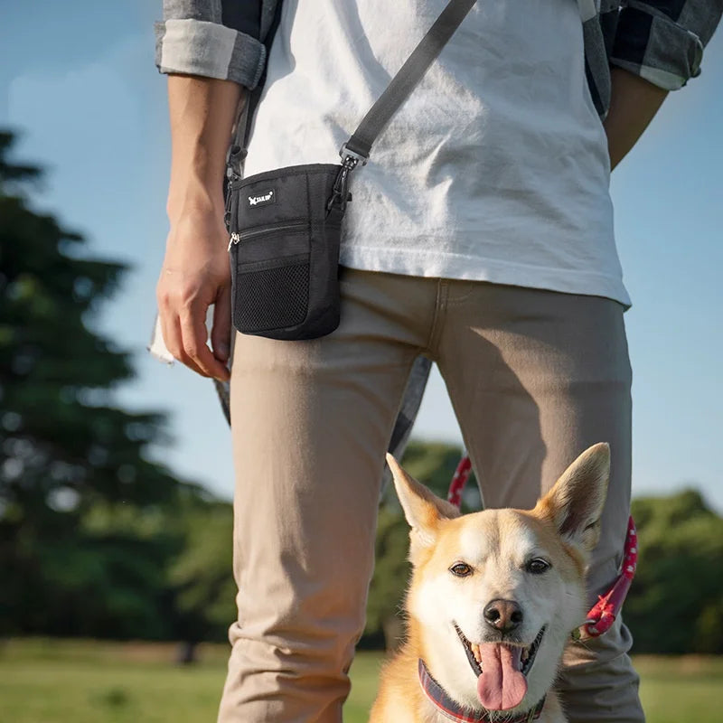Portable training treat waist bag for dogs