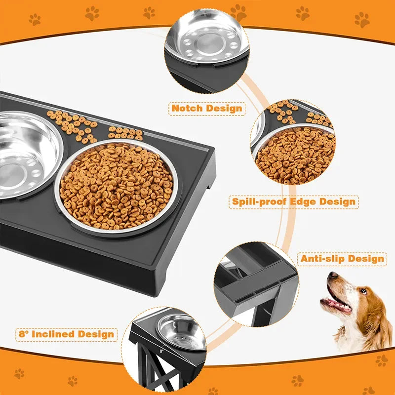ElevatePet Double Bowls Stand - GoPoofy
