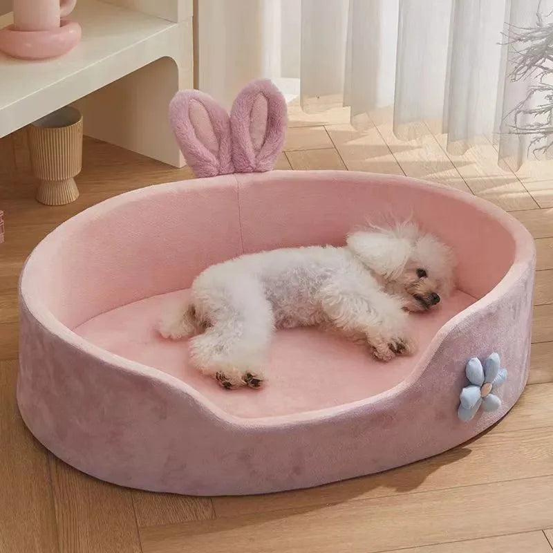 Detachable washable pet bed for dogs and cats, soft and warm for all seasons