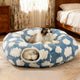 Donut tunnel bed with interactive ball and washable cushion for cats