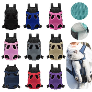 Breathable mesh pet carrier backpack for small dogs and cats