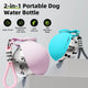 Leak-proof stainless steel water bottle with bowl attachment for dogs