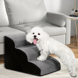 Foldable non-slip pet steps and ramp for dogs and cats