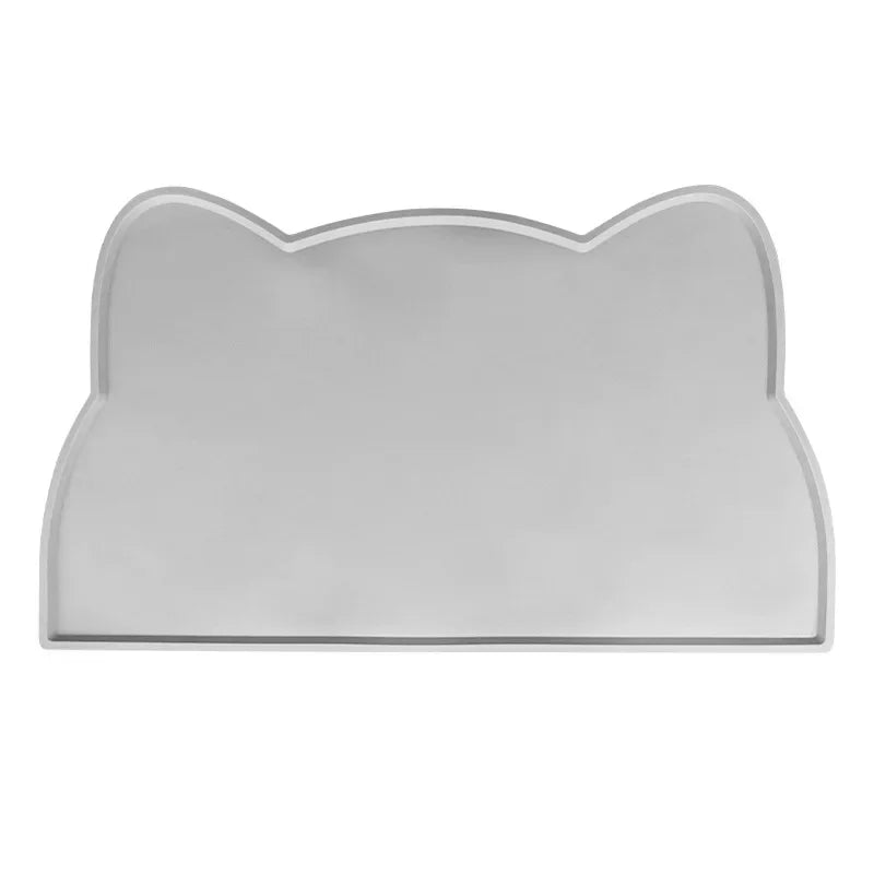 Waterproof non-slip silicone feeding mat for dog and cat bowls