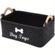 Felt storage basket for pet toys and accessories