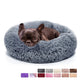 Donut Dog Bed — Warm Plush Calming Cushion, Washable Round Pet Bed for Small & Large Dogs