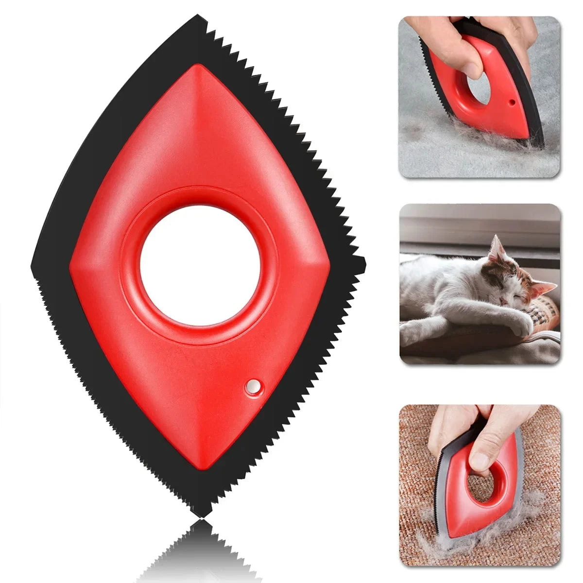 4-mode reusable pet hair remover brush for dogs and cats