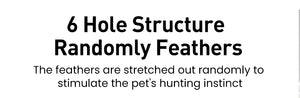 Automatic interactive cat toy with feathers and rotating ball, multiple play modes