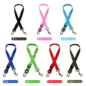 Adjustable car seat belt safety clip for dogs and cats