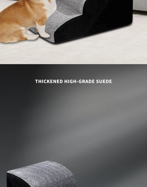Foldable non-slip pet steps and ramp for dogs and cats