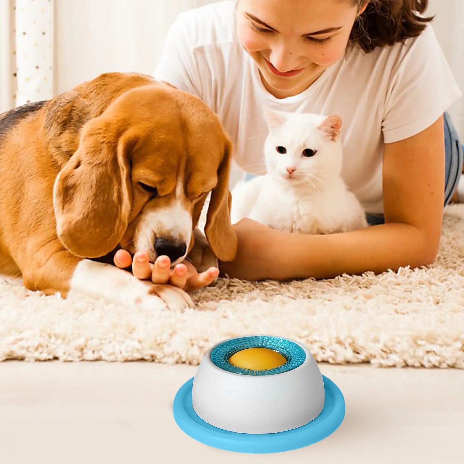 Anti-tip slow lick mat toy for dogs and cats