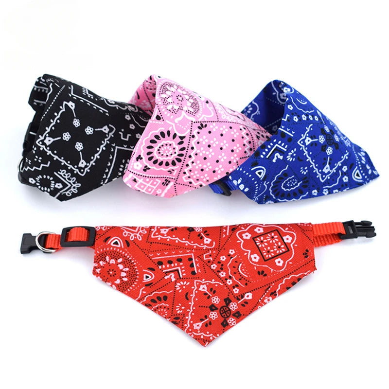 Adjustable triangle bandana scarf collar for dogs and cats