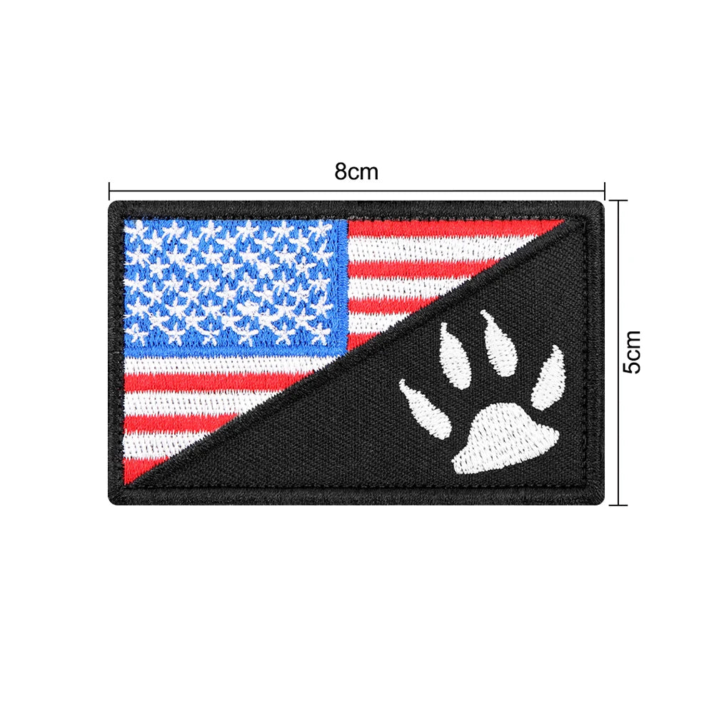 Hook-and-loop ID patches for tactical dog harnesses and vests