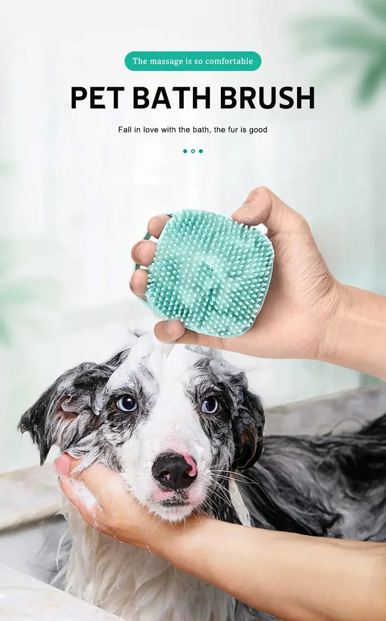 Silicone bath massage gloves for dogs and cats