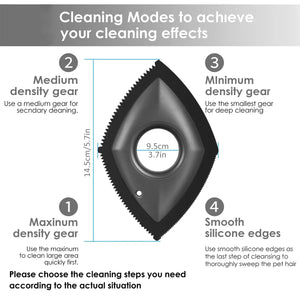 4-mode reusable pet hair remover brush for dogs and cats