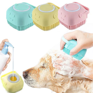 Silicone bath massage gloves for dogs and cats