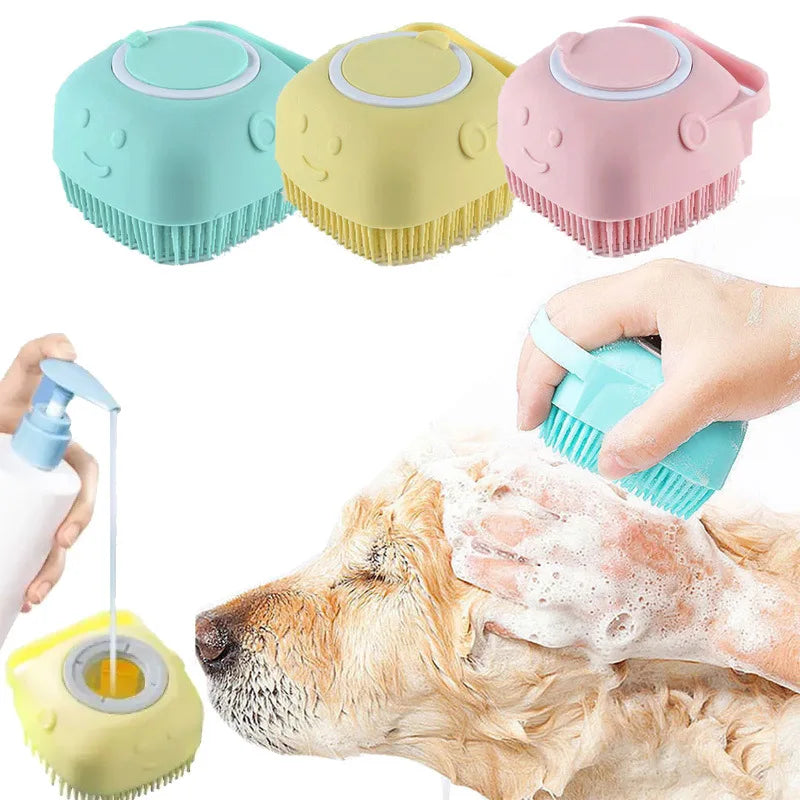 Silicone bath massage gloves for dogs and cats