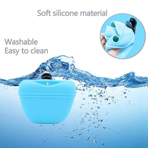 Silicone treat waist bag for outdoor dog training