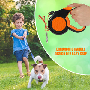 Hands-free reflective dog leash with adjustable waist belt