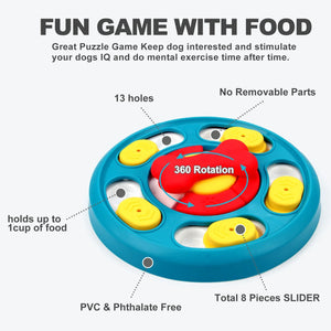 Interactive slow feeder puzzle bowl for dogs