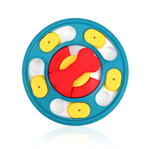 Interactive slow feeder puzzle bowl for dogs