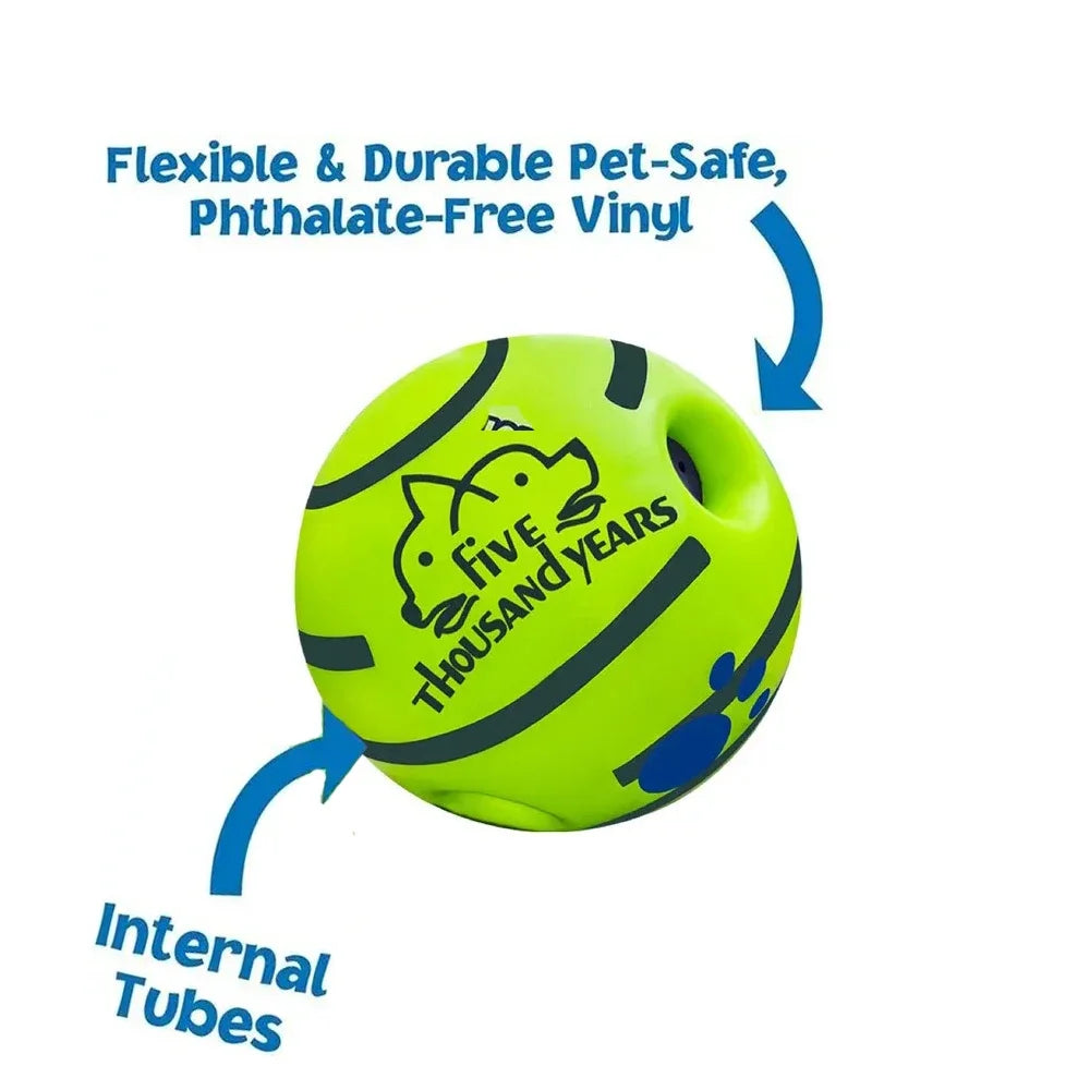 Interactive giggle ball toy for dog IQ training and play