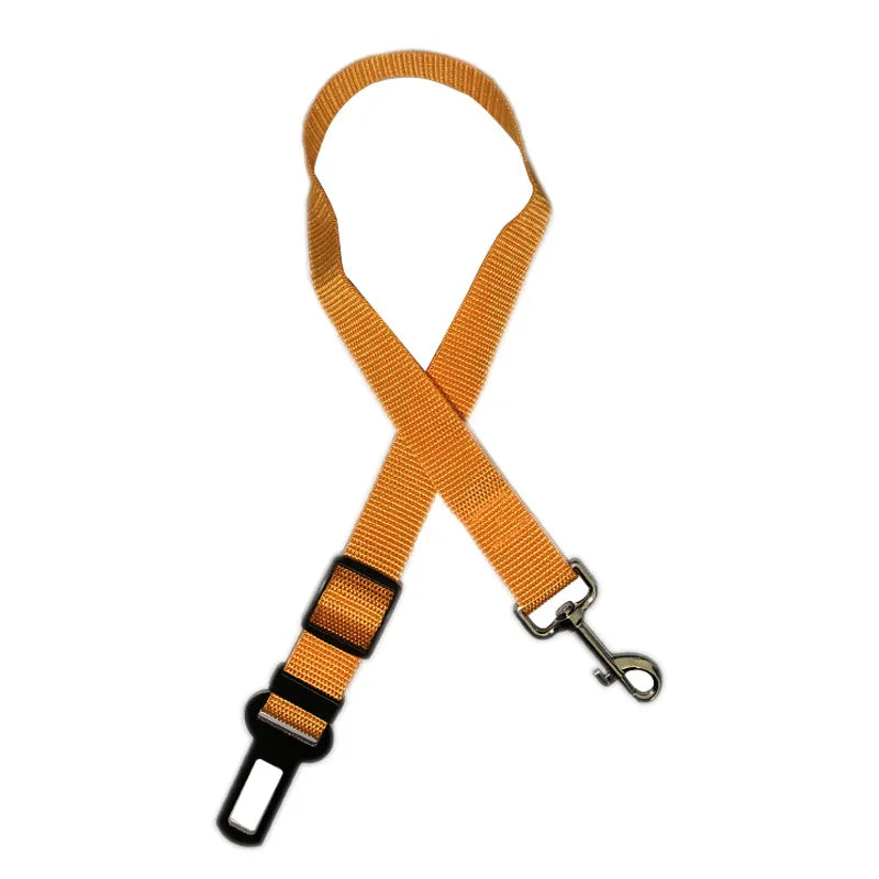 Adjustable car seat belt safety clip for dogs and cats
