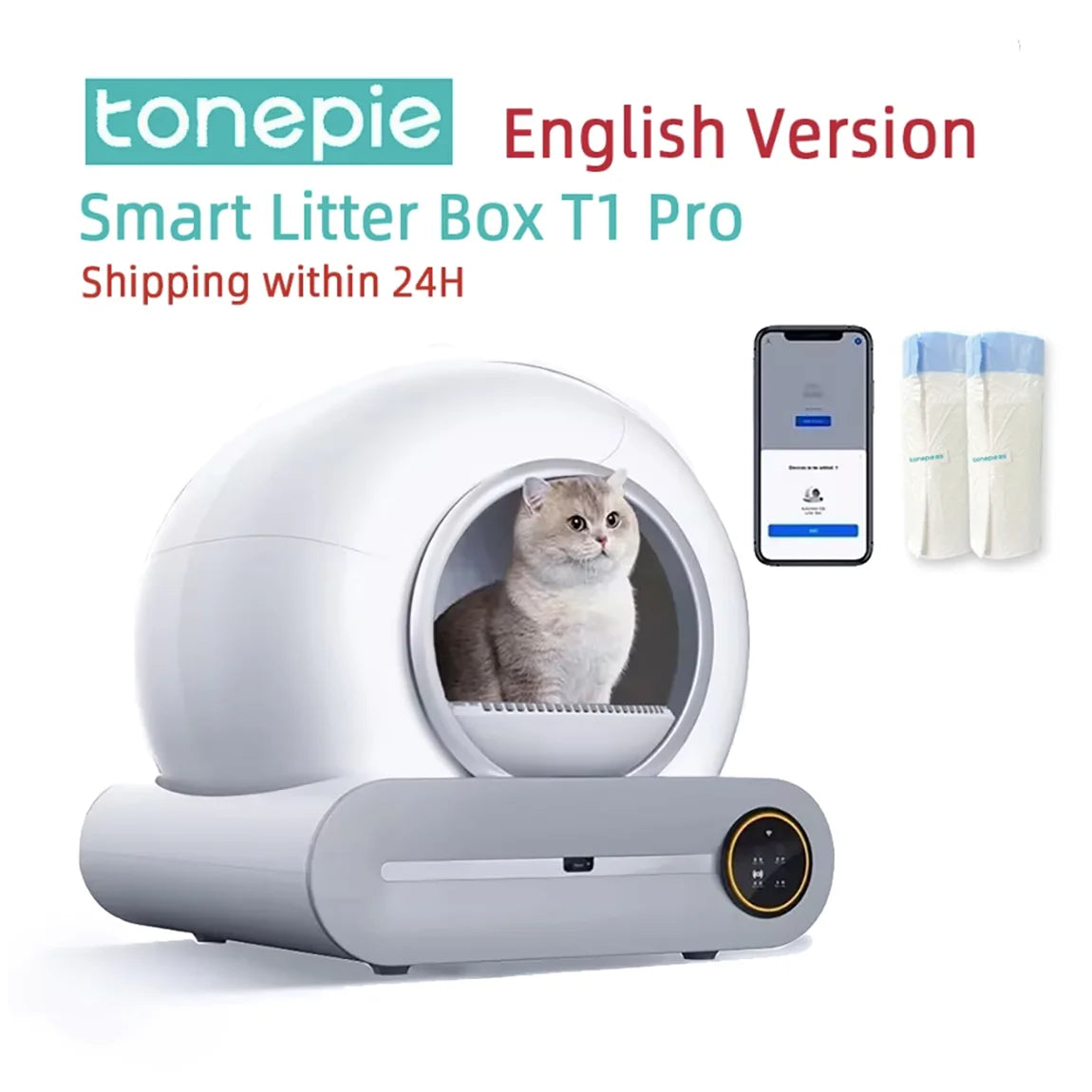 Self-cleaning automatic smart litter box for cats