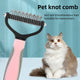 Two-sided stainless steel deshedding comb for dogs and cats