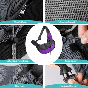 Mesh oxford sling carrier bag for small dogs