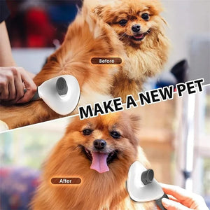 Self-cleaning hair removal grooming brush for dogs and cats