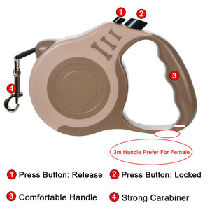 5m retractable nylon lead for dogs and cats