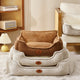 Washable corduroy pet sofa bed for small to medium dogs and cats