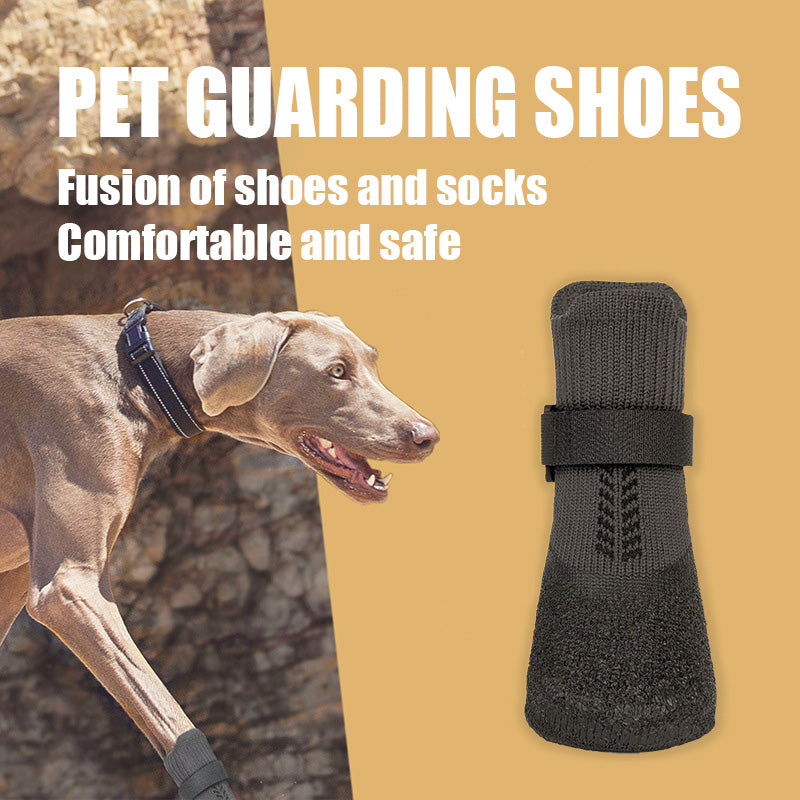 Antifreeze snow boots with soft lining for dog paw protection