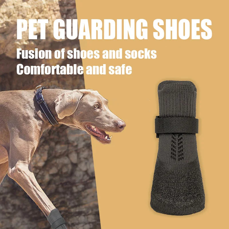 Antifreeze snow boots with soft lining for dog paw protection