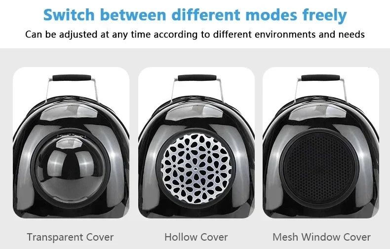 Transparent bubble backpack pet carrier for cats and small dogs