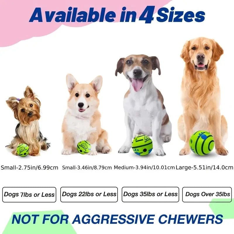 Interactive giggle ball toy for dog IQ training and play