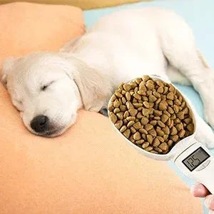 Digital food measuring scoop scale with LED display for pet food