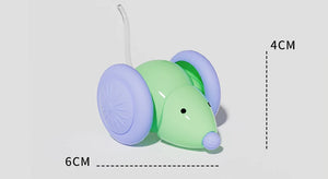 Rechargeable electric mouse toy with obstacle avoidance for cats