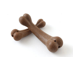 Bamboo dental chew toy for dogs to support teeth cleaning