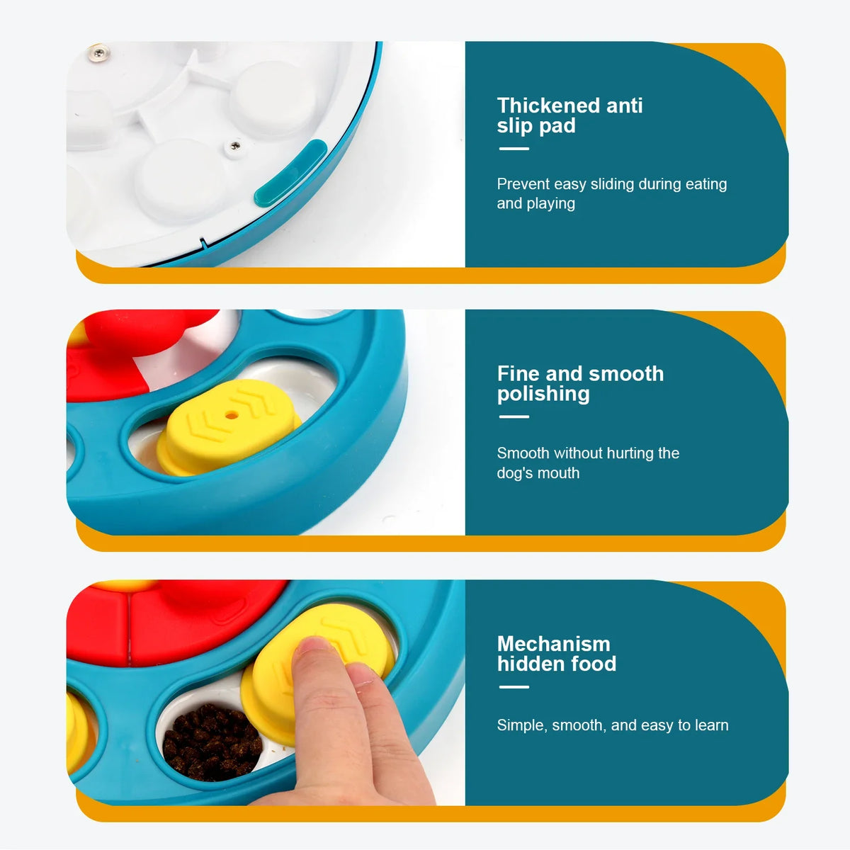 Interactive slow feeder puzzle bowl for dogs