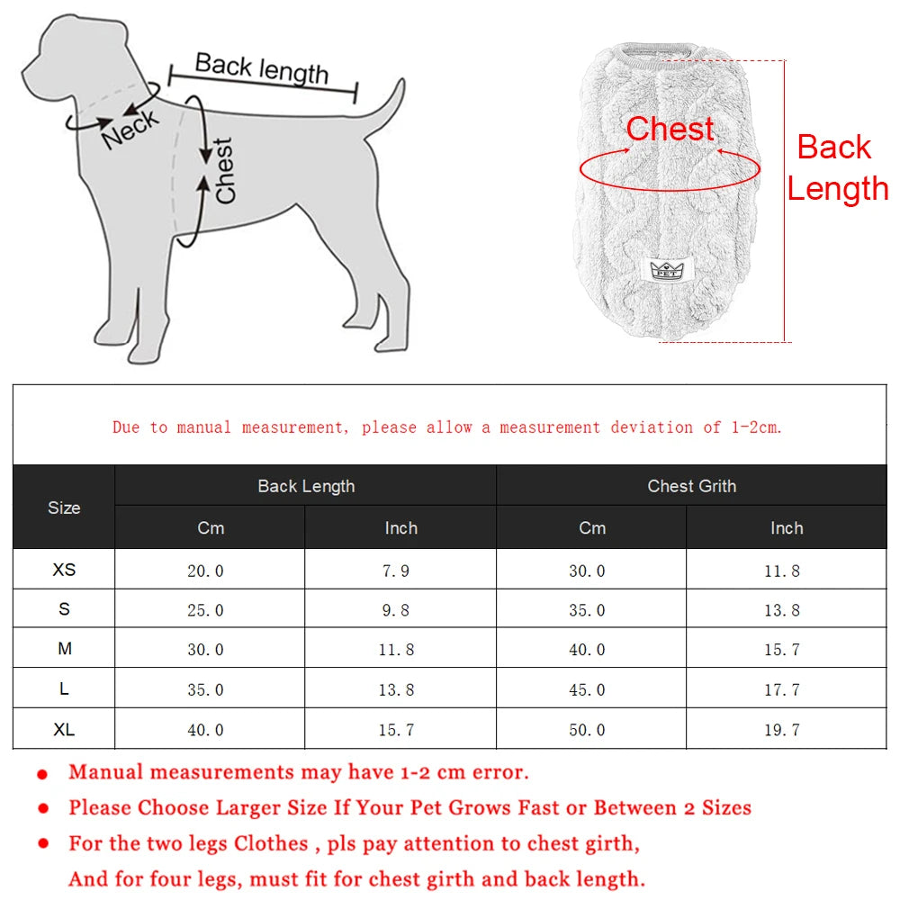 Soft fleece jumper for small dogs, cats, and puppies