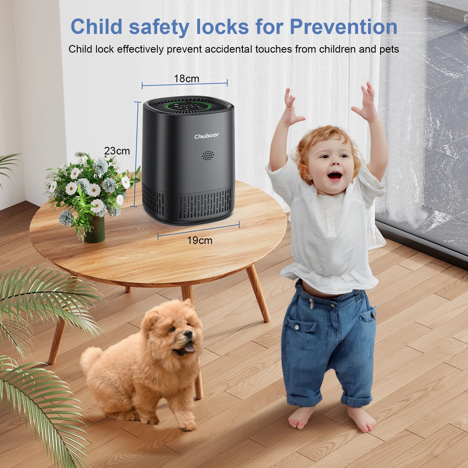 HEPA Air Purifier for Pet Hair, Dander & Odour