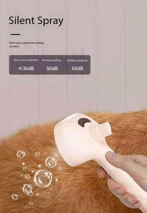 Spray mist grooming comb for cat fur cleaning and massage