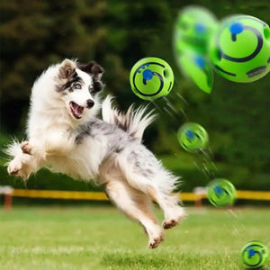 Interactive giggle ball toy for dog IQ training and play